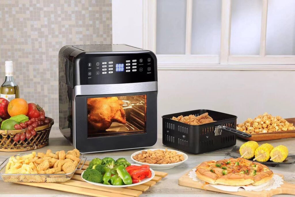 Air fryer in form of the oven
