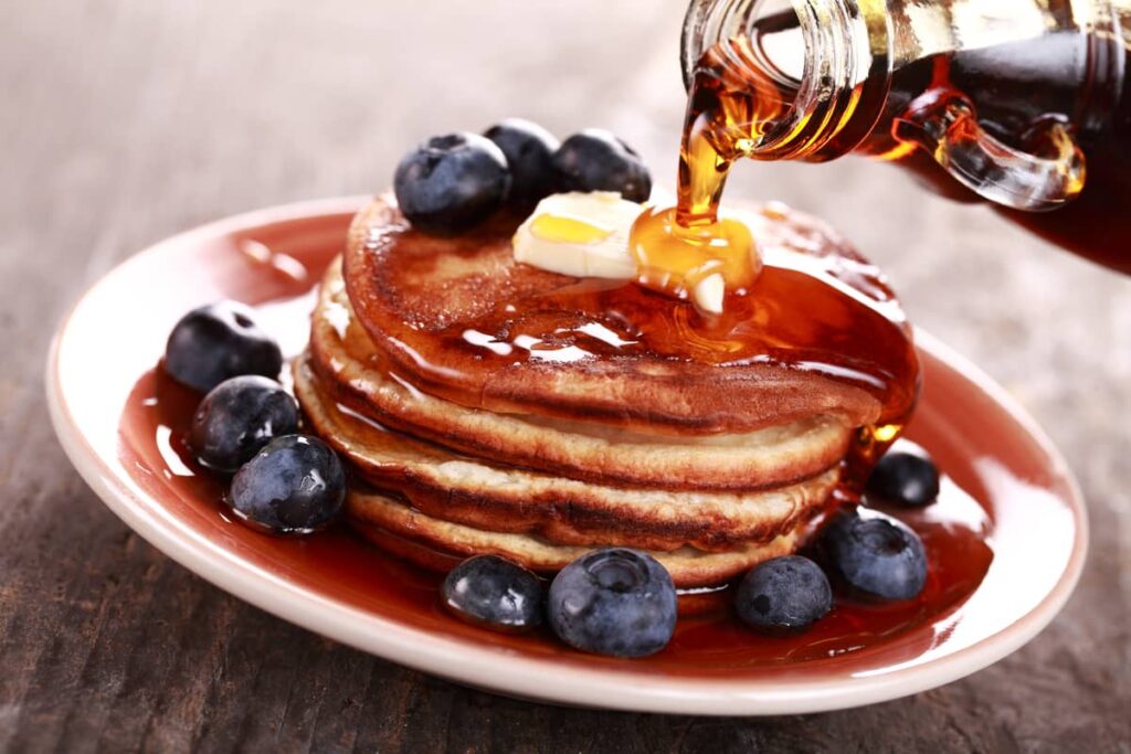 Maple syrup is one of the best pancake toppings