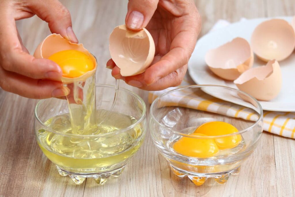 Separating eggs before freezing